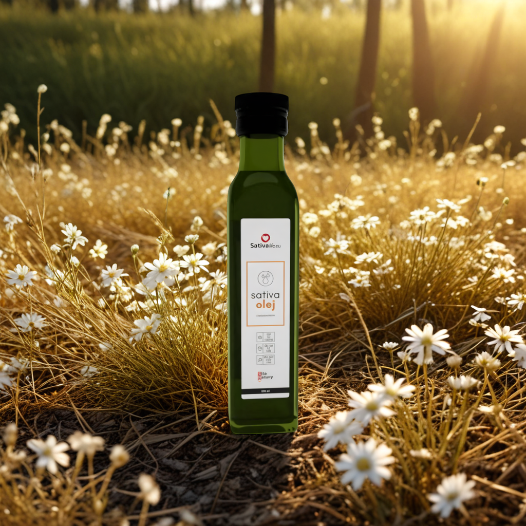 Olej Konopny Sativa Life - Naturalne kwasy omega 3-6-9 - 250 ml
