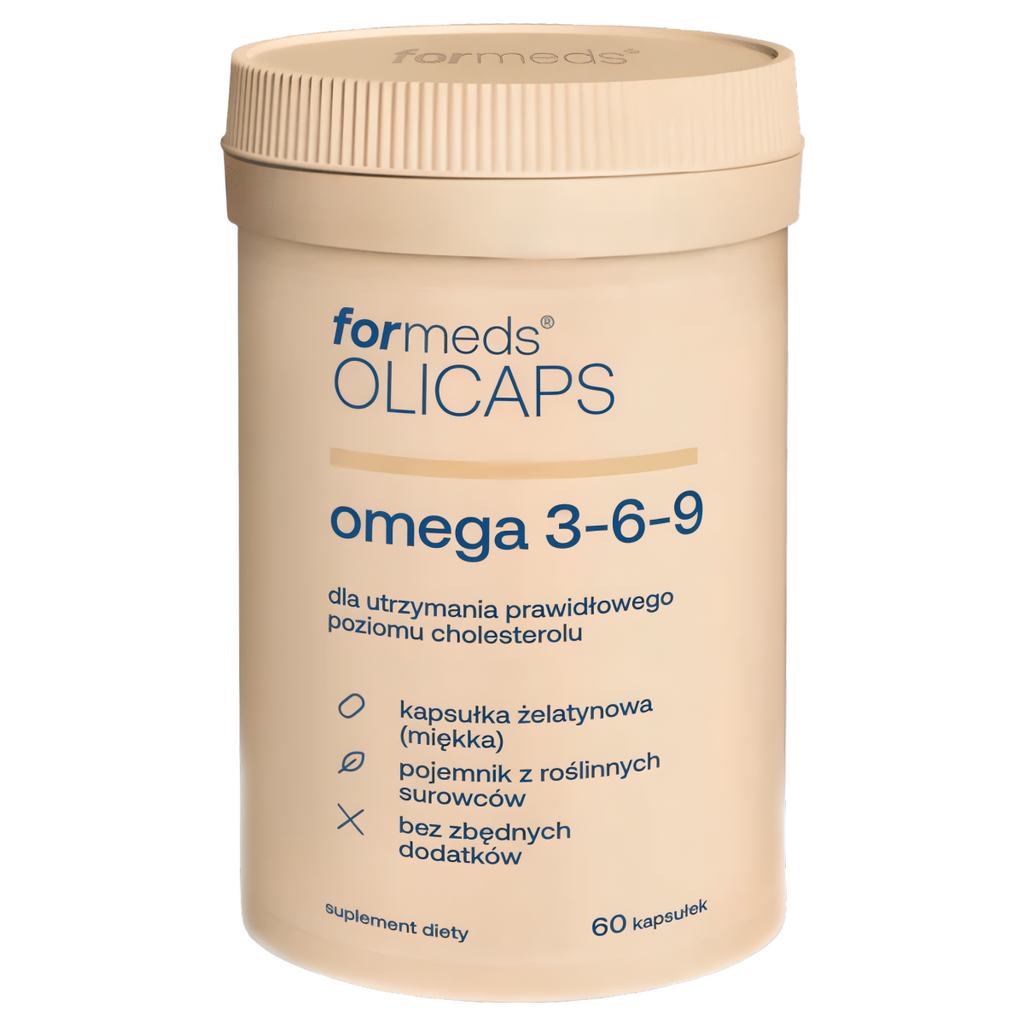 omega 3-6-9 Formeds Olicaps - Dla utrzymania prawidłowego poziomu cholesterolu - 60 kapsułek