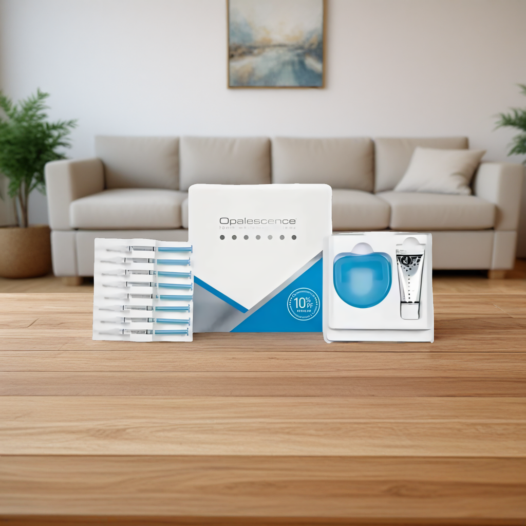 Opalescence PF 10% PA KIT Zestaw do wybielania zębów 8 strzykawek + pasta Original 28g + etui na nakładki (Smak: melon)