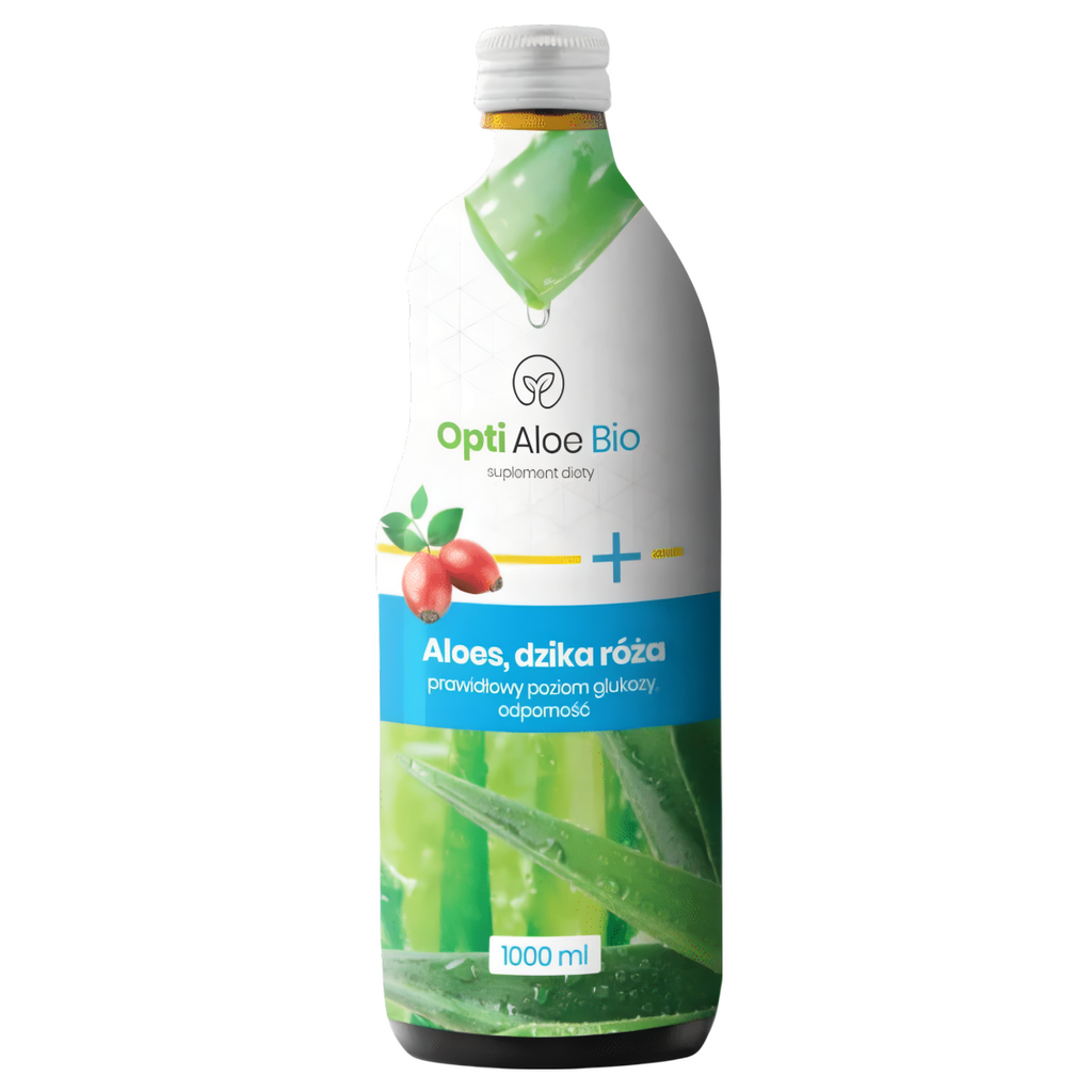 Opti Aloe Bio NaturDay - Aloes, dzika róża, prawidłowy poziom glukozy - 1000 ml