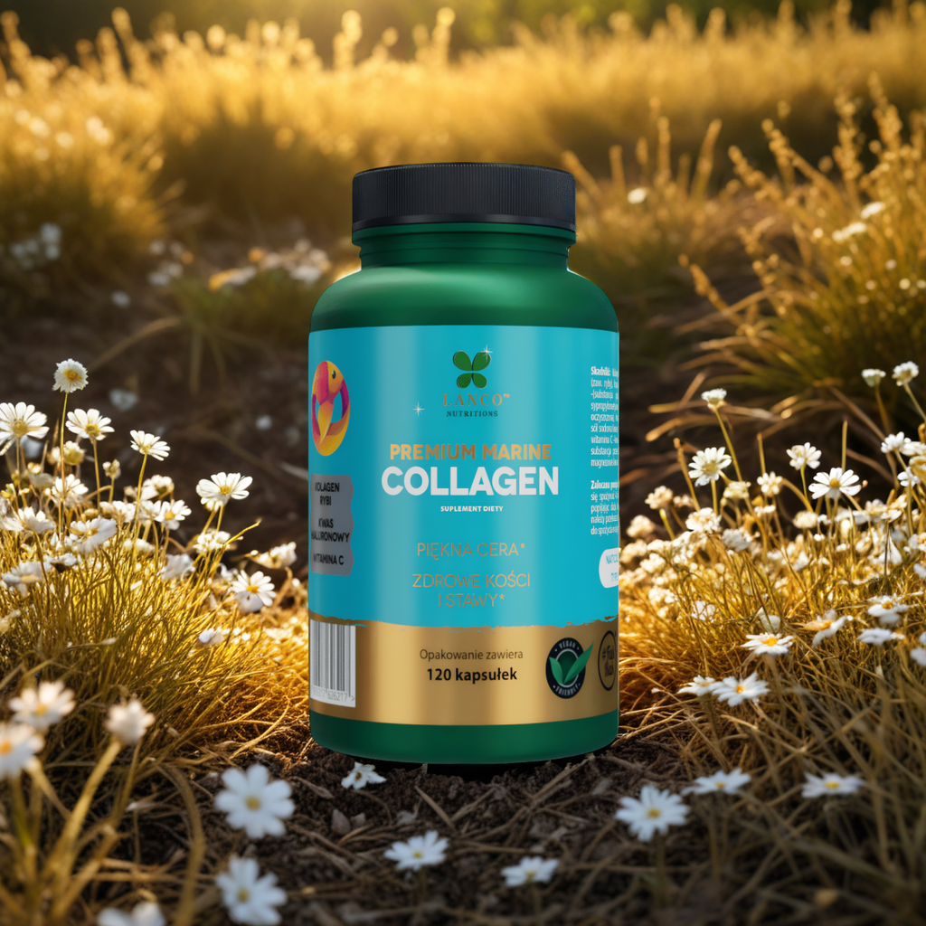 PREMIUM MARINE COLLAGEN Lanco - Piękna skóra, zdrowe kości i stawy - 120 kapsułek