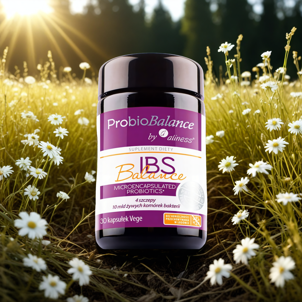 Probiotyk IBS Balance ProbioBalance 10 mld żywych komórek bakterii Aliness - 30 kapsułek Vege