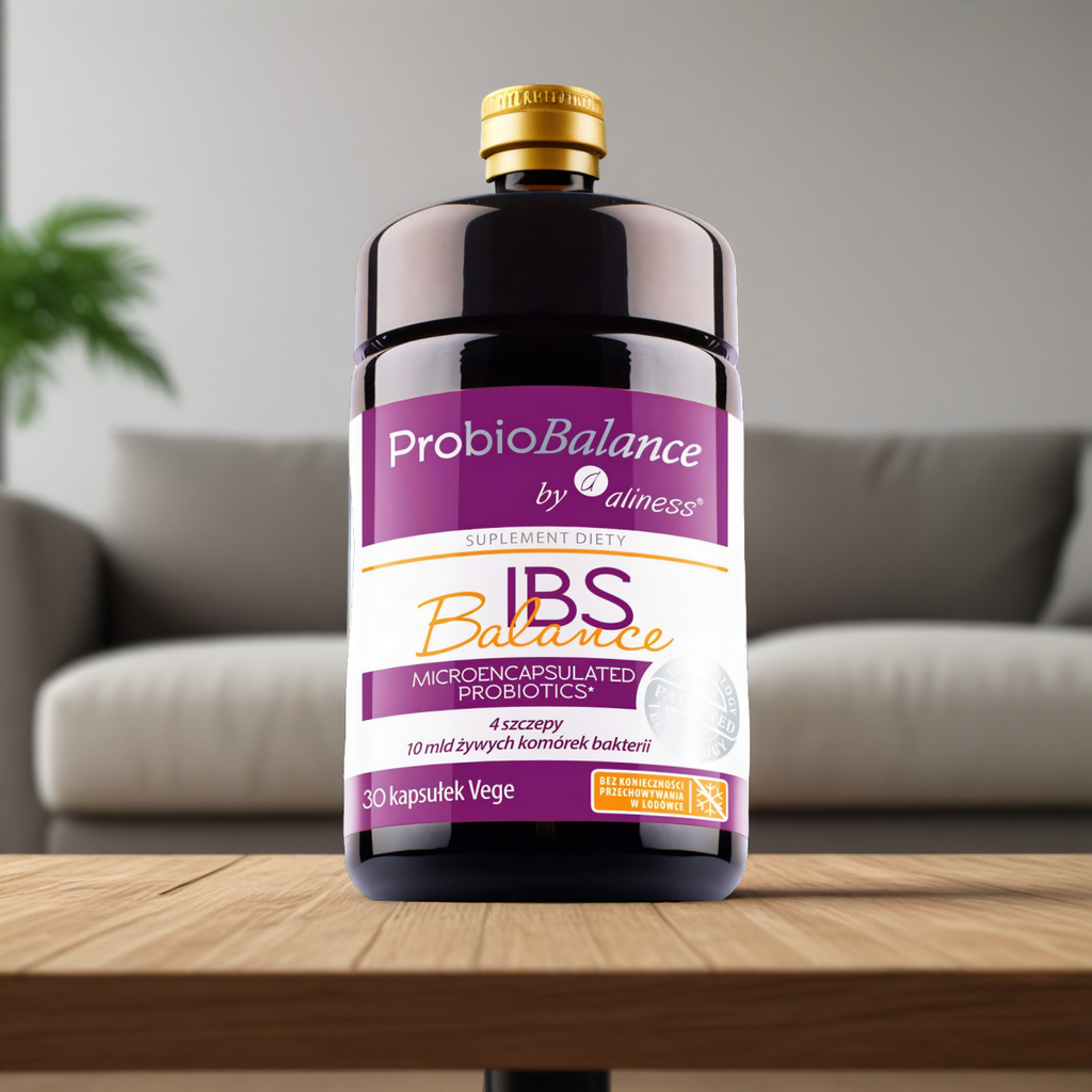 Probiotyk IBS Balance ProbioBalance 10 mld żywych komórek bakterii Aliness - 30 kapsułek Vege