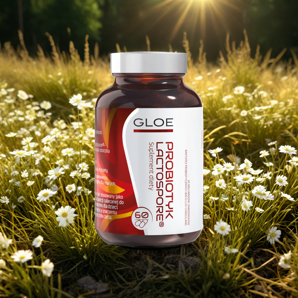 Probiotyk Lactospore Gloe  - Wsparcie układu pokarmowego - 60 kapsułek