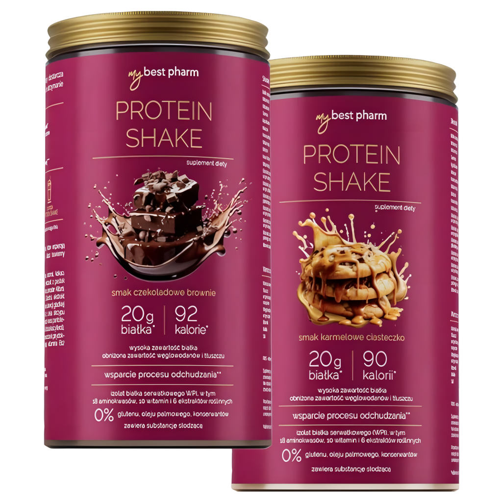 ProteinShake MyBestPharm - Dietetyczny shake wspierający proces odchudzania - 450 g (Smak: karmelowe-ciasteczko)