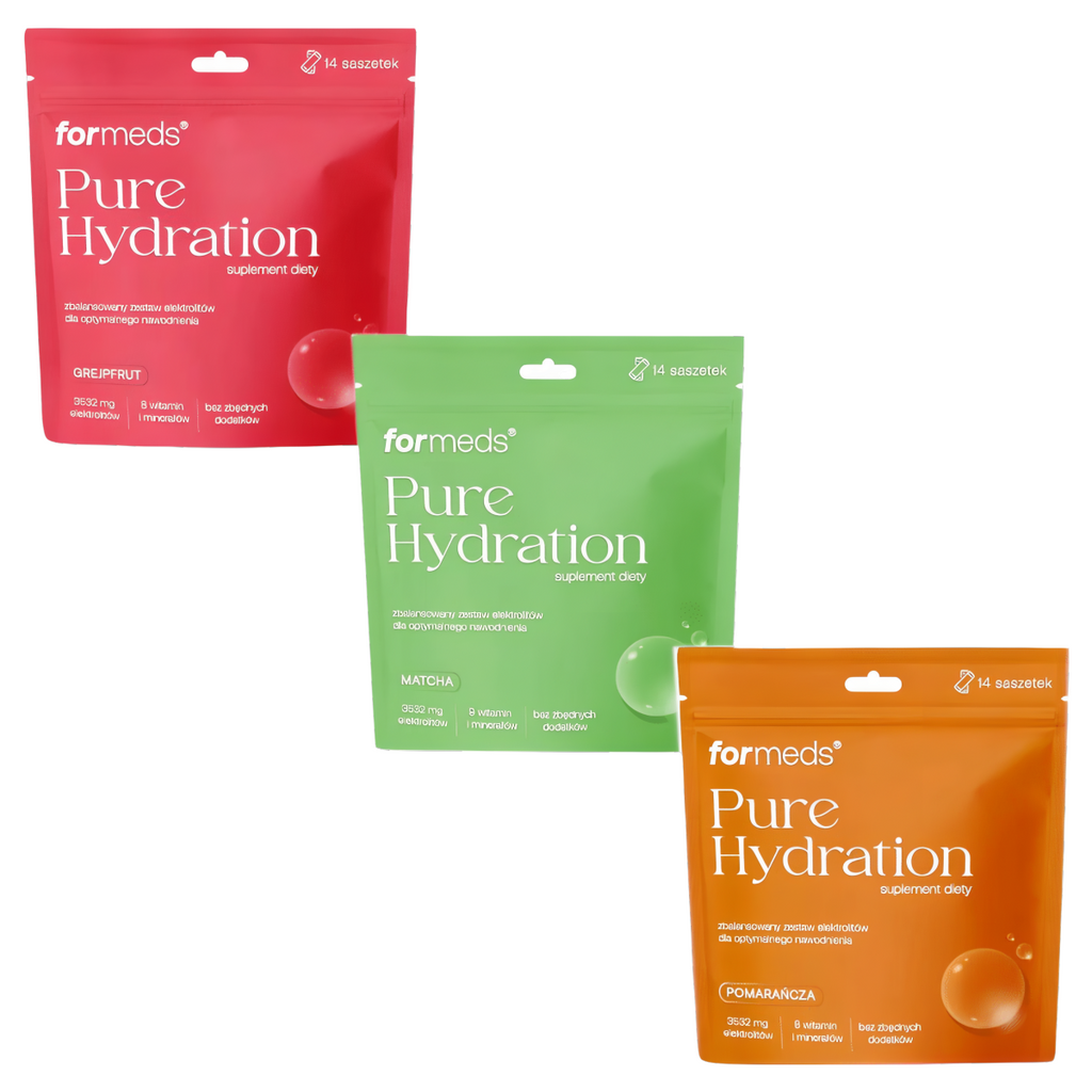 Pure Hydration Formeds - Zbalansowany zestaw elektrolitów - 14 saszetek (Smak: grejpfrut)