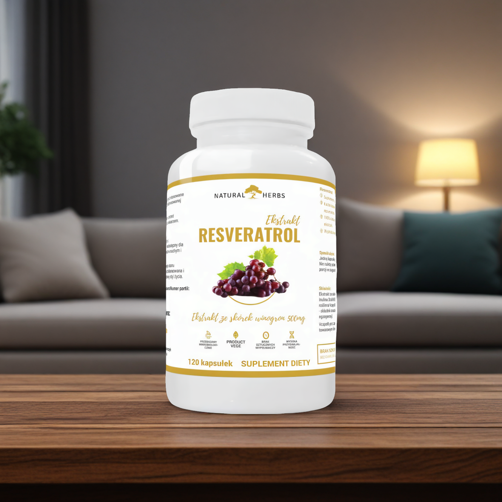 Resveratrol Ekstrakt ze skórek winogron 500 mg Alto Pharma - 120 kapsułek