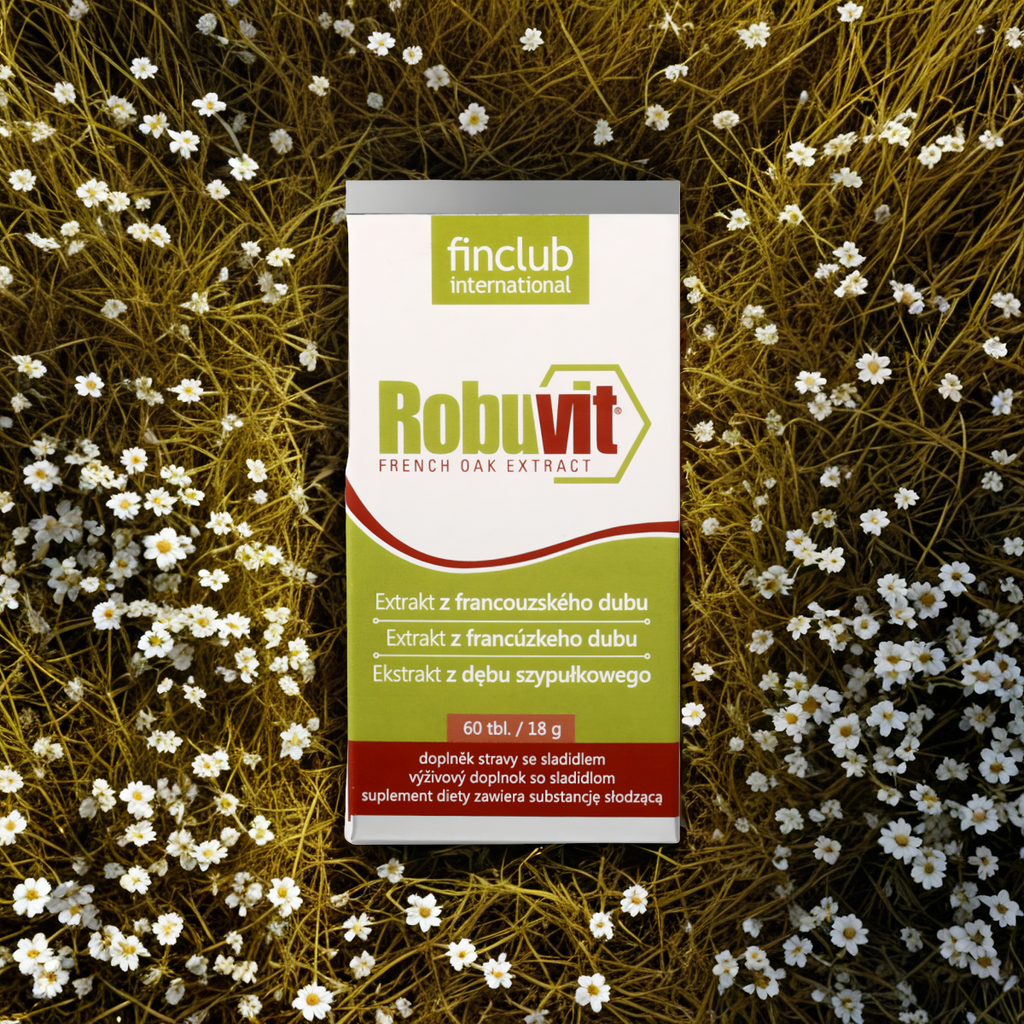 Robuvit Finclub - Ekstrakt z dębu szpułkowego i witamina B12 - 60 tabletek
