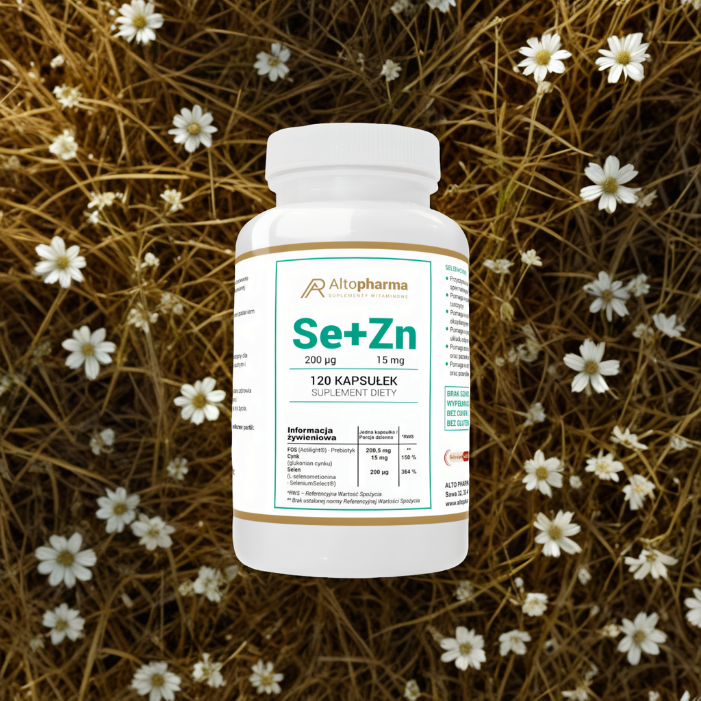 Se + Ze Alto Pharma - Selen i Cynk wzbogacony o prebiotyk - 120 kapsułek