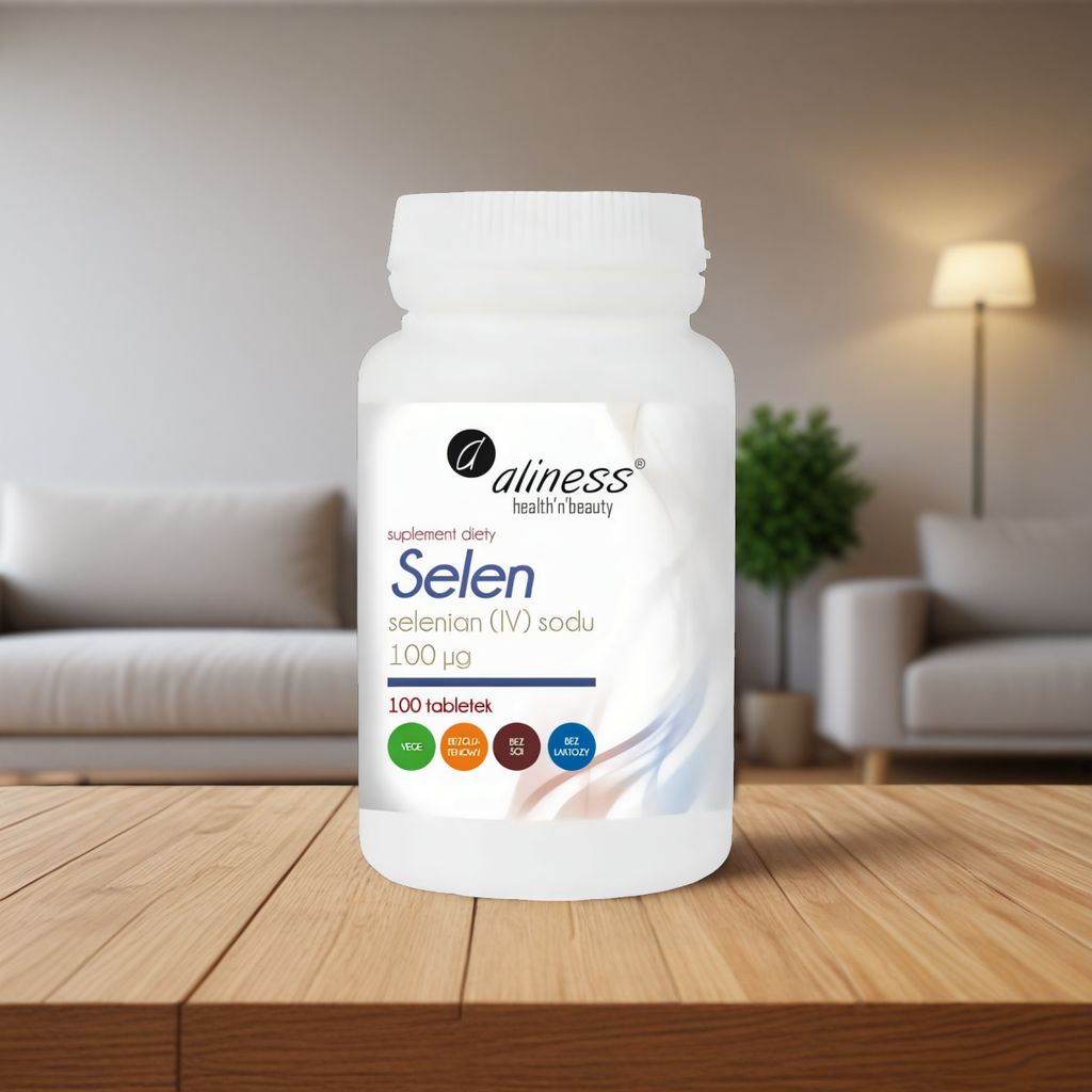 Selen Selenian IV Sodu 100 µg Aliness - Minerał długowieczności - 100 tabletek