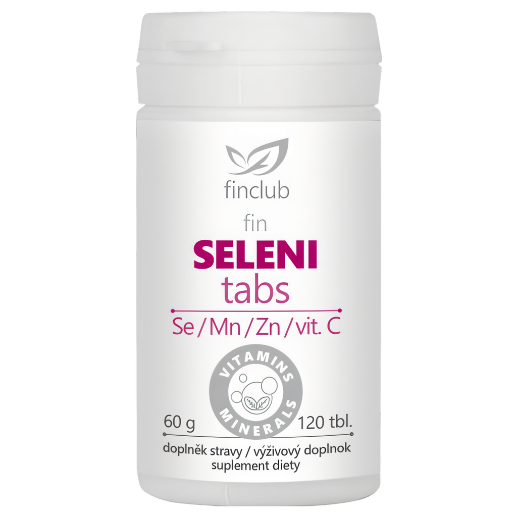 Selenitabs Finclub - Selen, cynk, mangan i witamina C- 120 tabletek
