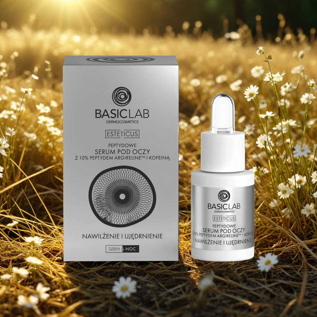 Serum peptydowe pod oczy z argireliną 10% BASICLAB - Nawilżenie i Ujędrnienie - 15 ml