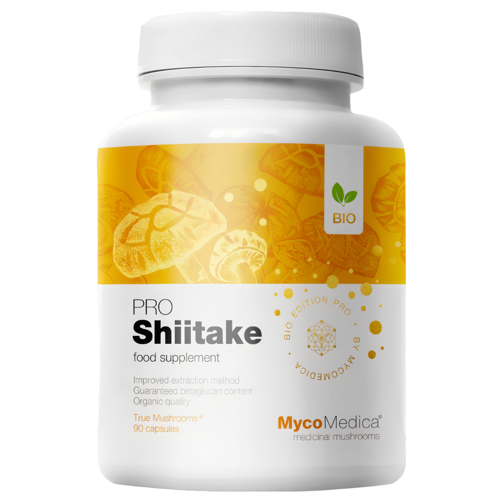 Shiitake PRO 35 % MycoMedica - Twardnik japoński - 90 kapsułek