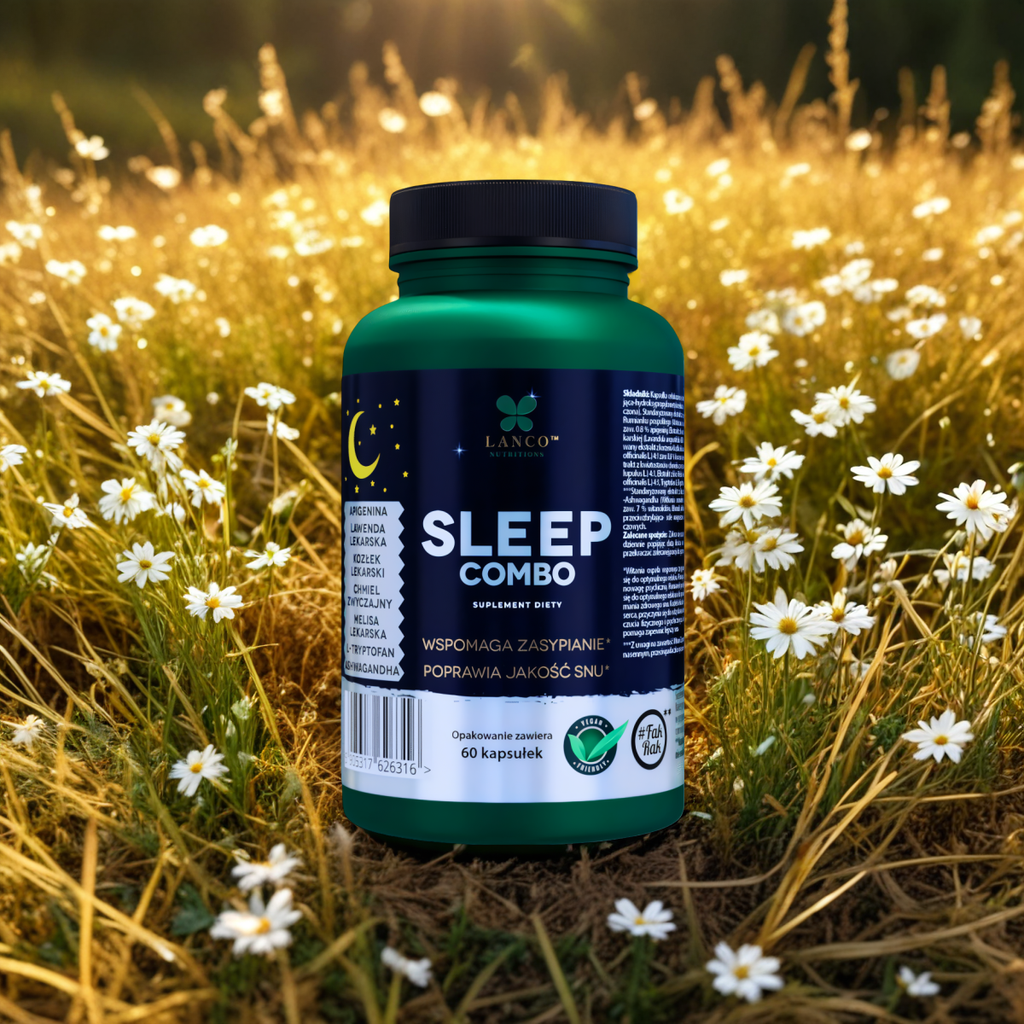 Sleep combo Lanco - Ziołowe ekstrakty nasenne - 60 kapsułek