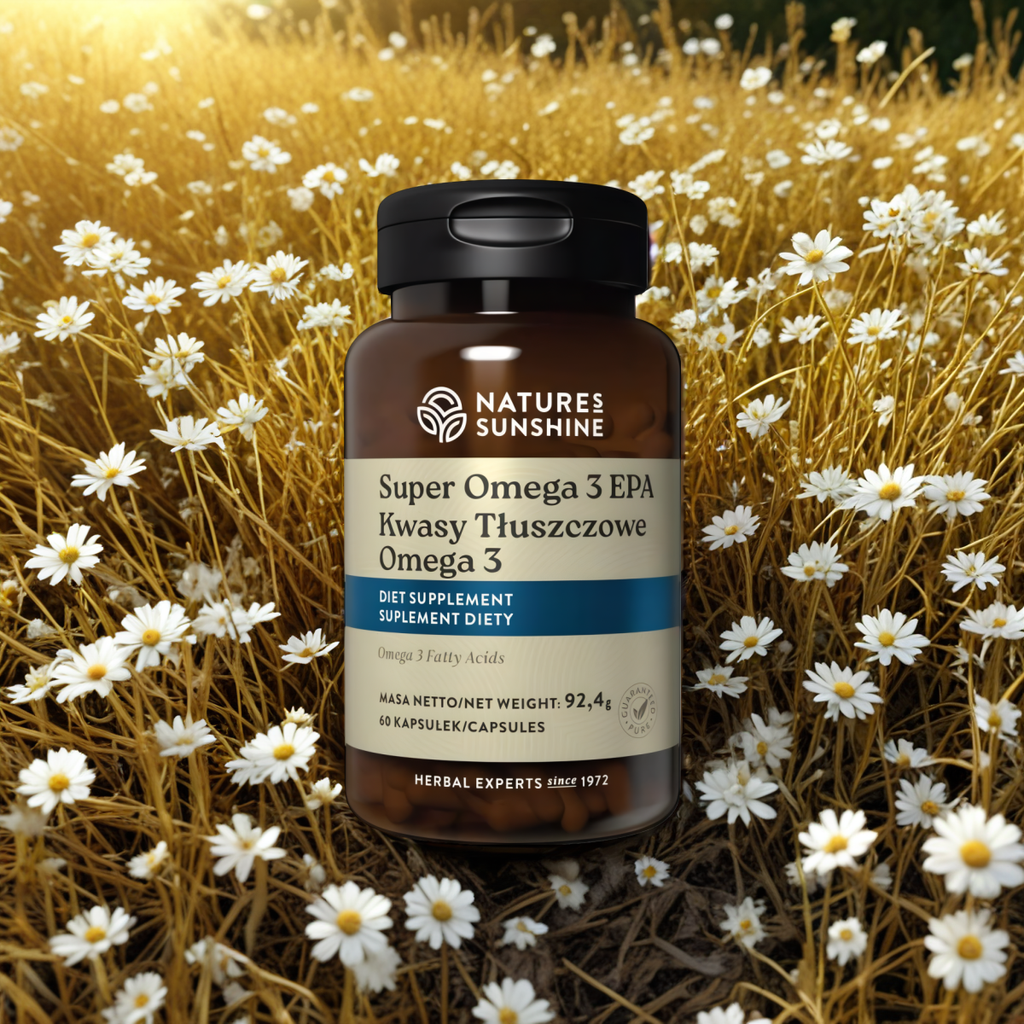 Super Omega 3 EPA Kwasy Tłuszczowe Nature's Sunshine - Wspiera pracę serca - 60 kapsułek