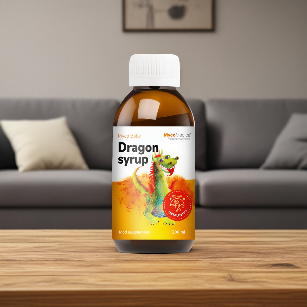 Syrop Smoczy dla dzieci MycoMedica - Wspomaga górne drogi oddechowe - 200 ml
