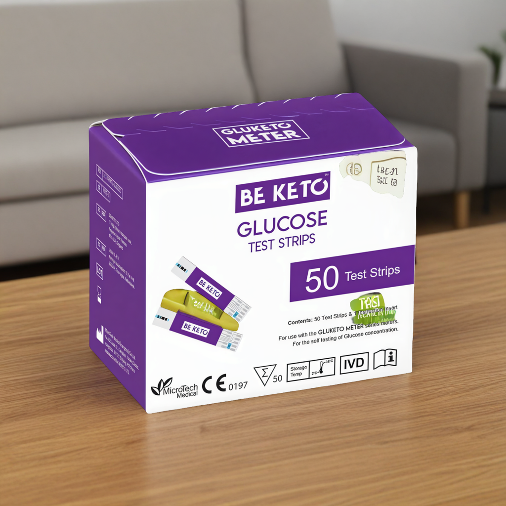 Testy paskowe GLUKOZA do Gluketo Meter BeKeto - Szybkie i precyzyjne pomiary glukozy - 50 sztuk