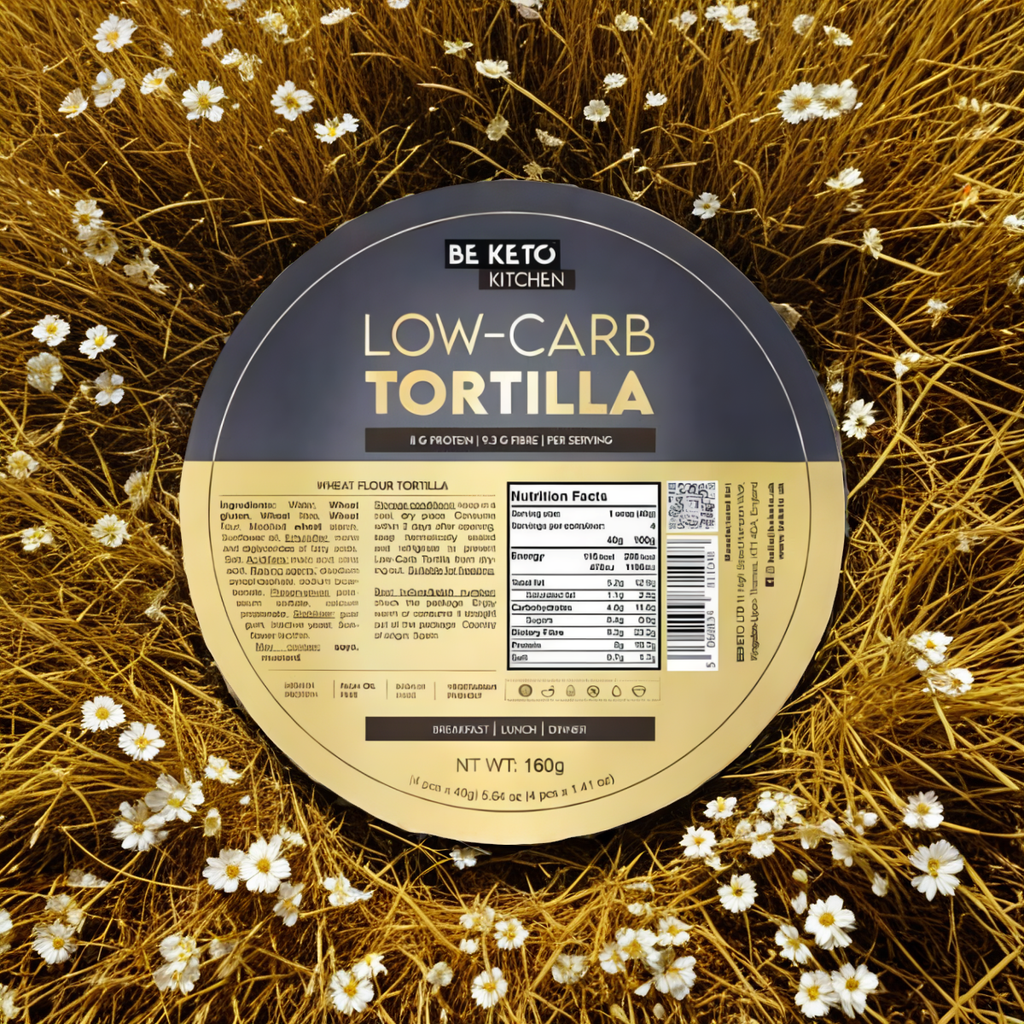 Tortilla Keto BeKeto - Wysoka zawartość białka i błonnika - 4 x 40 g