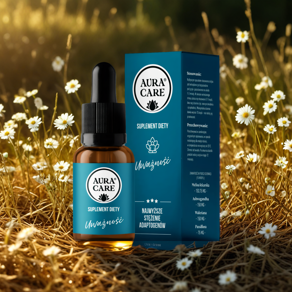 Uważność Aura Care - Wsparcie równowagi i wyciszenia - 15 ml (około 400 kropli)