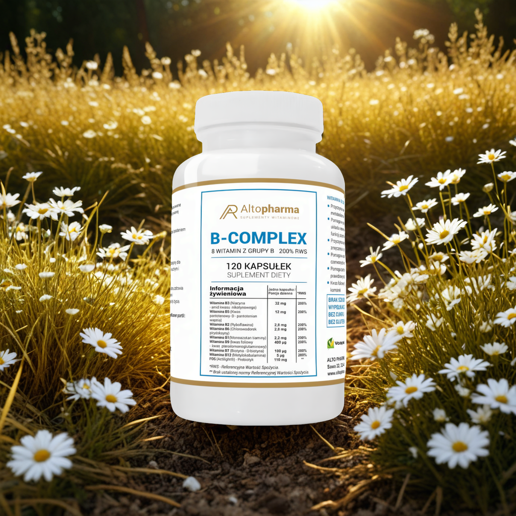 Witamina B-Complex 8 witamin z grupy B 200% RWS Alto Pharma - 120 kapsułek