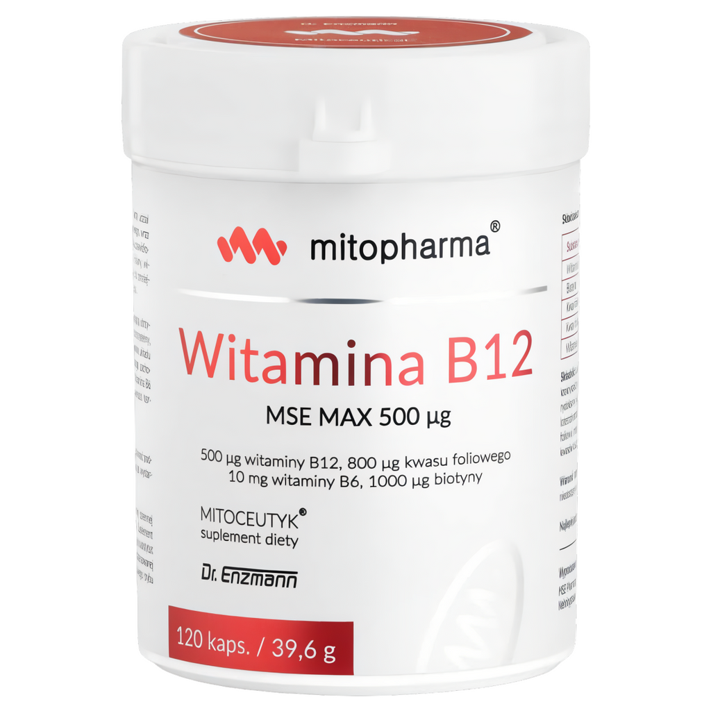 Witamina B12 MSE Max Mitopharma - Wsparcie organizmu - 120 kapsułek