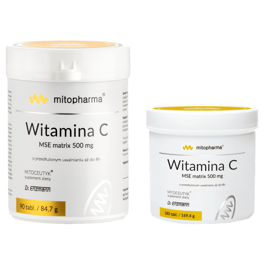 Witamina C MSE matrix Mitopharma - Wsparcie odporności - 90 i 180 tabletek (Opakowanie: 90-tabletek)