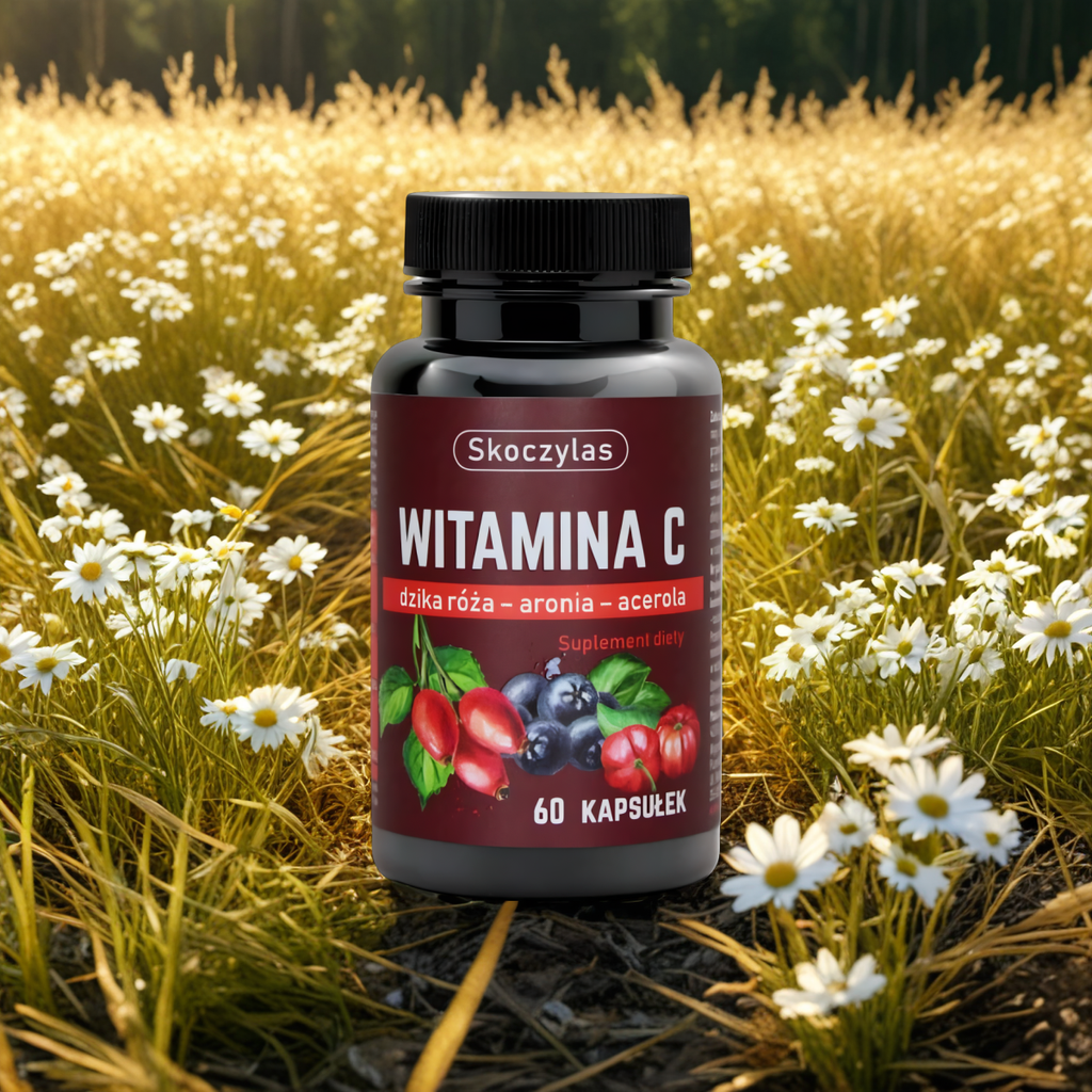 Witamina C TRIO Dzika Róża, aronia, acerola Skoczylas - 60 kapsułek