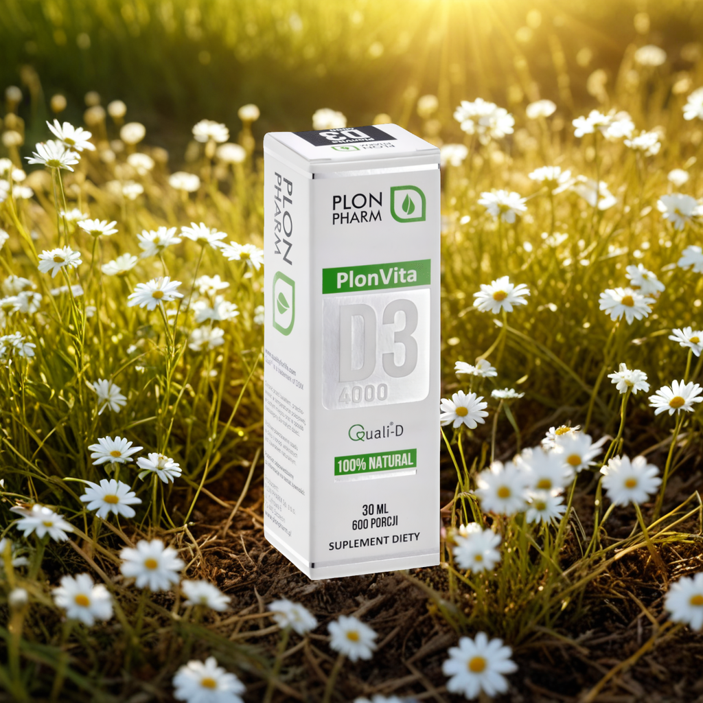 Witamina D3 4000 IU Plon Pharm - Na odporność, zmęczenie i mocne kości - 30 ml