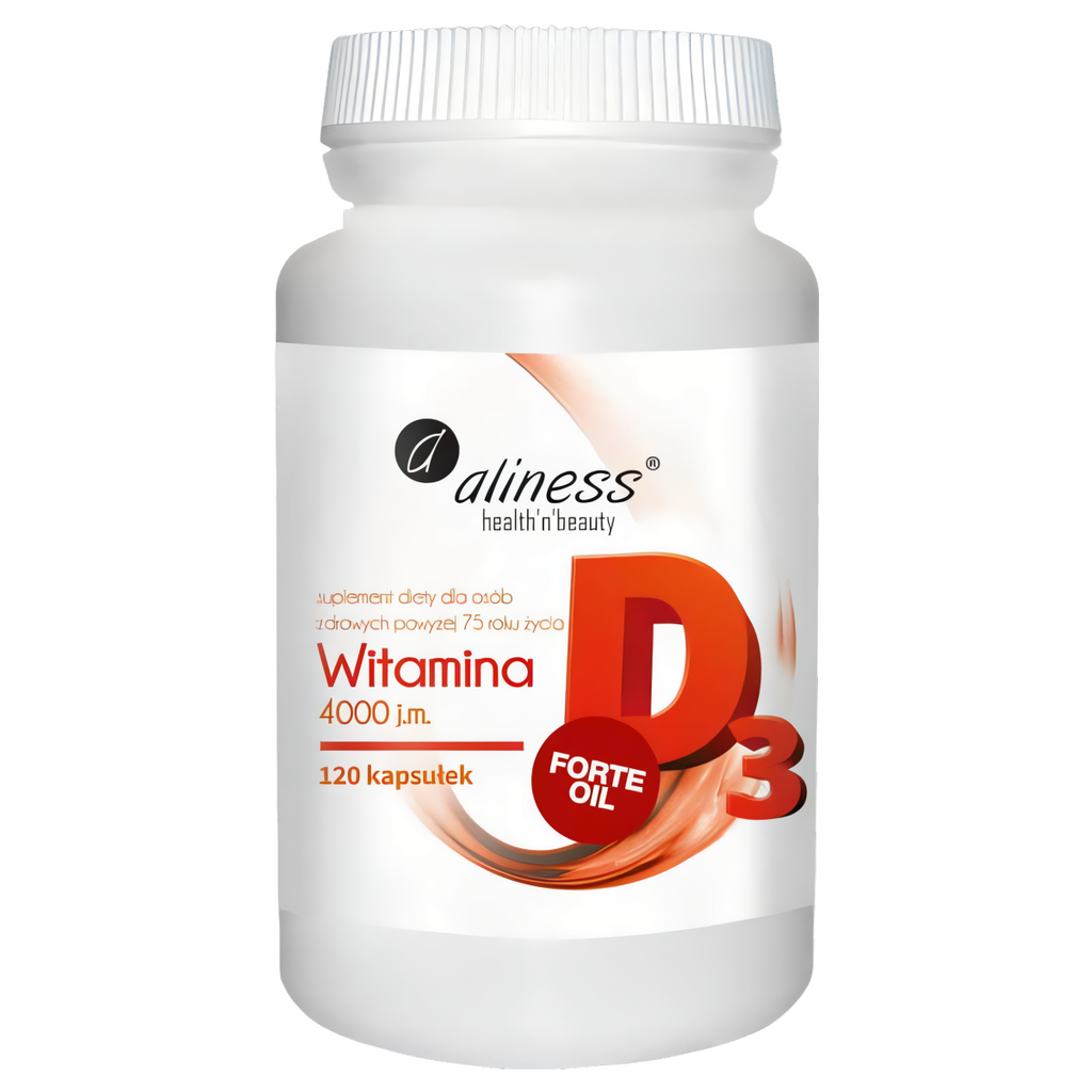 Witamina D3 4000 j.m. Forte Oil Aliness - 120 kapsułek