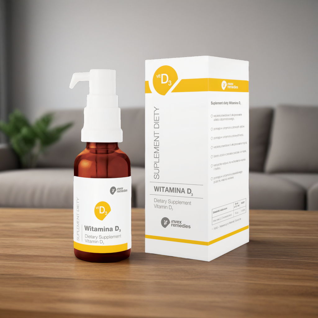 Witamina D3 Invex - Naturalne wsparcie organizmu - 30 ml (300 porcji)