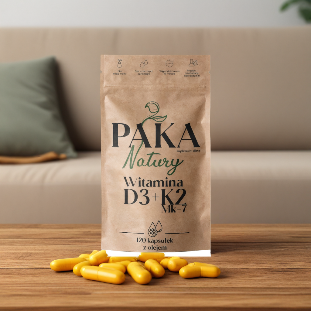 Witamina D3 K2 mk7 Paka Natury - 120 kapsułek miękkich