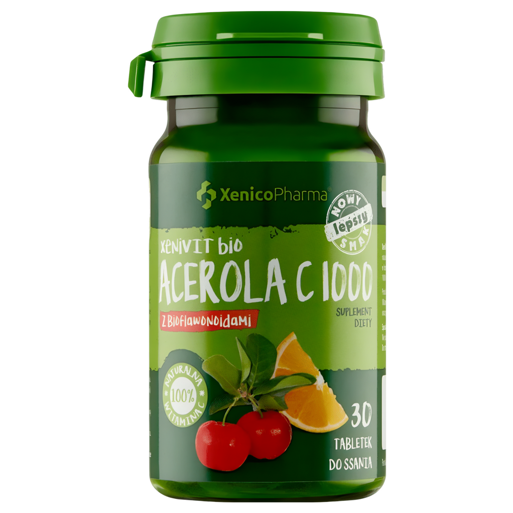 XeniVIT bio Acerola C 1000 Xenico Pharma - Wsparcie odporności - 30 tabletek do ssania