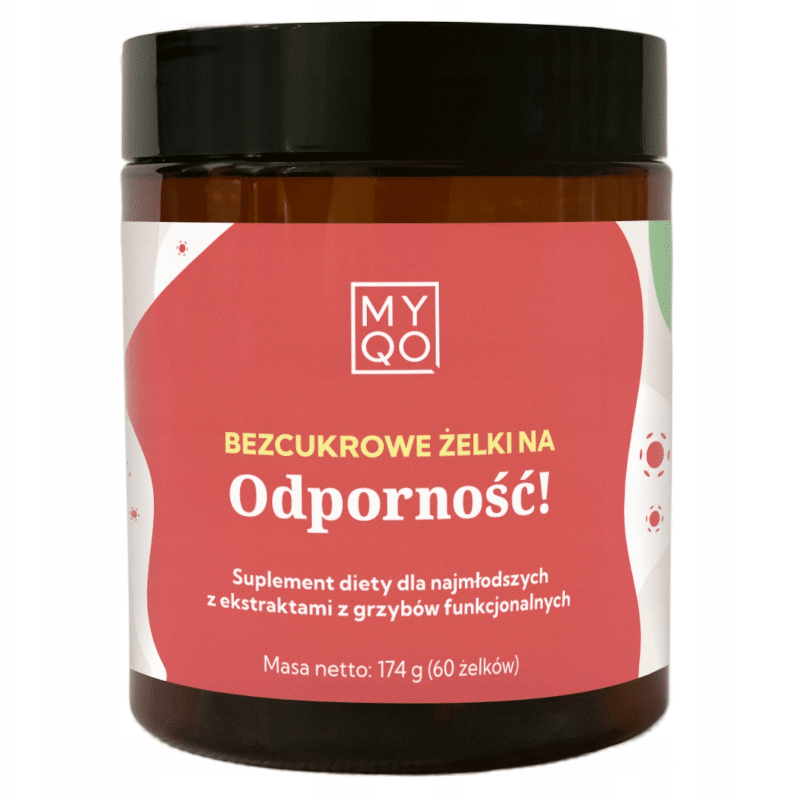 Żelki na odporność Myqo - Bezcukrowe z ekstraktami z grzybów - 60 żelek