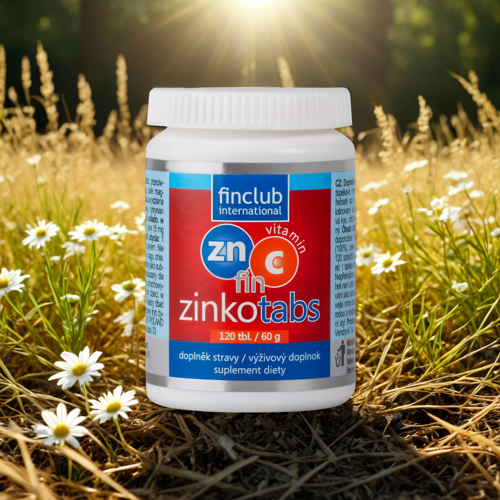 Zinkotabs Finclub - Źródło cynku i witaminy C - 120 tabletek