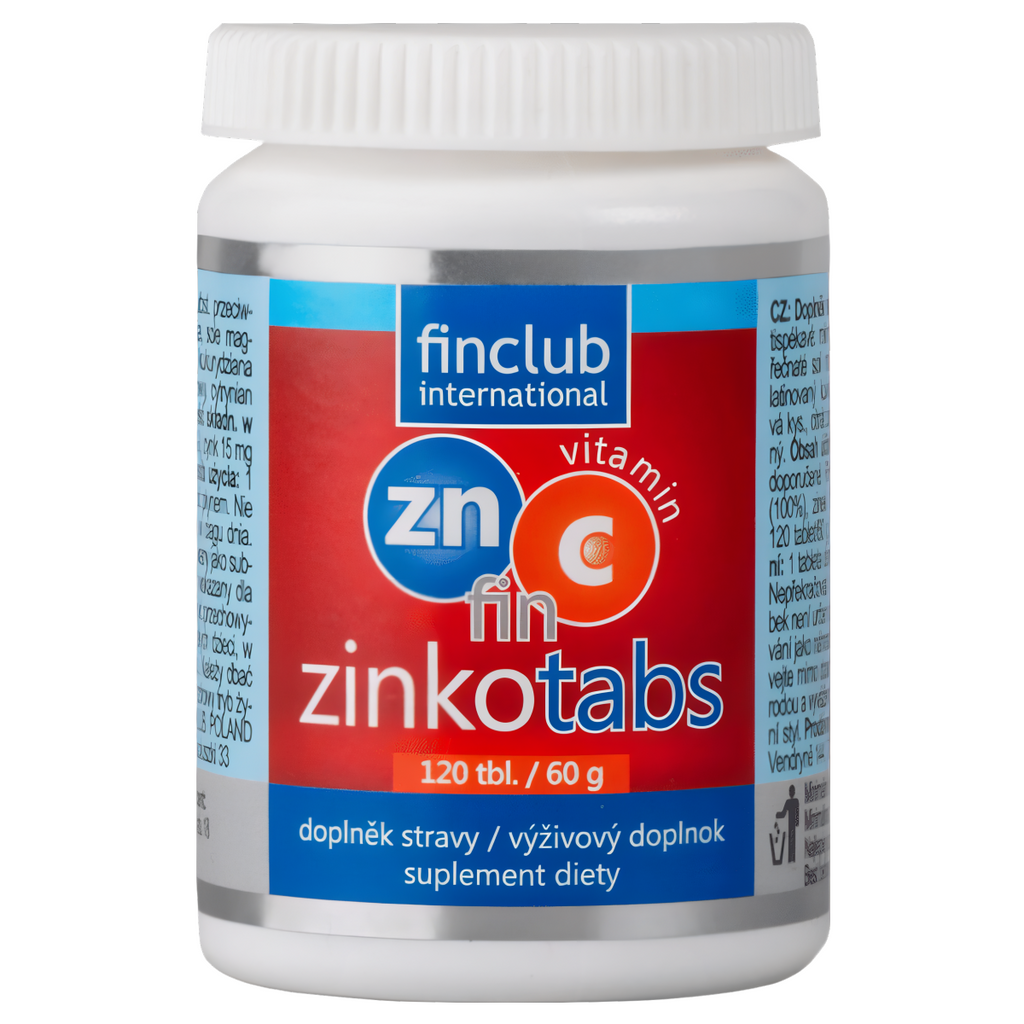 Zinkotabs Finclub - Źródło cynku i witaminy C - 120 tabletek